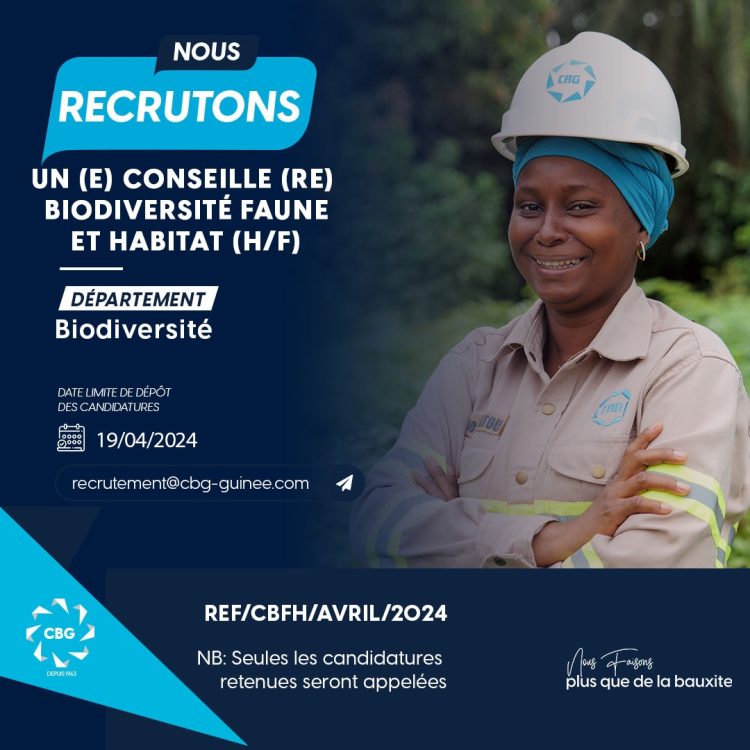 La CBG recrute un(e) Conseiller(e) Biodiversité Faune et Habitat externe (H/F)