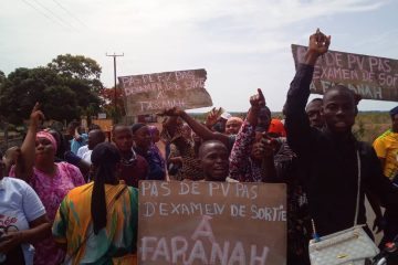 Faranah : des étudiants des écoles de santé manifestent pour non attribution de PV