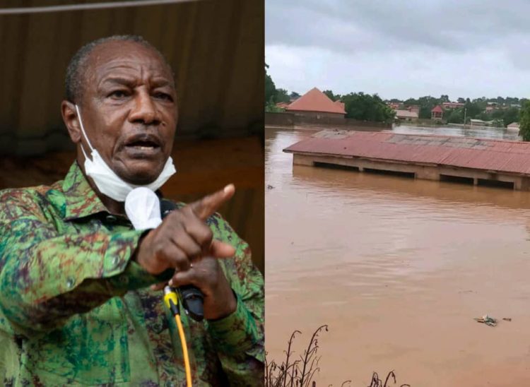 Alpha Condé s'exprime sur les inondations survenues à Siguiri