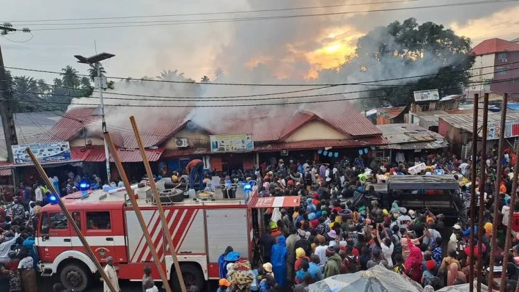 Incendie au grand marché de Coyah, ce que guineesouverain.com