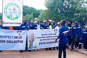 Manifestation des travailleurs de CBK