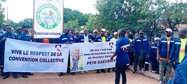 Manifestation des travailleurs de CBK