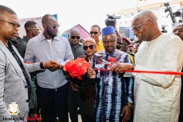 Bah Oury à la cérémonie de lancement des logements sociaux à Sonfonia