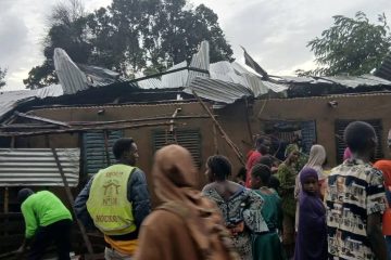 Plusieurs habitations décoiffées par le vent à Mombeya, dans Dalaba