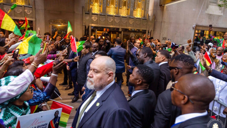 Manifestation du FNDC contre Mamadi Doumbouya aux USA